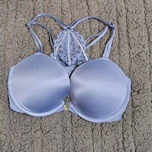 Victoria's Secret Lace Racerback Bra - Soft Blue